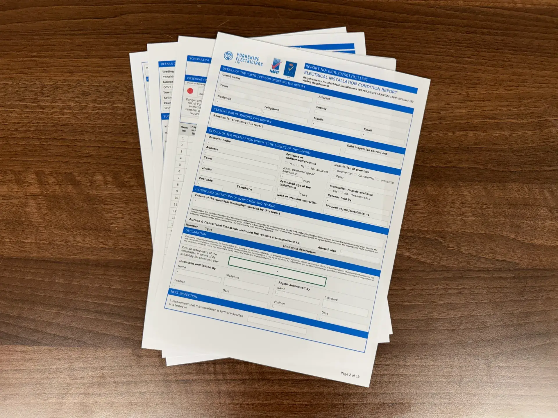 Electrical Safety Inspections (EICRs) by Yorkshire Electricians